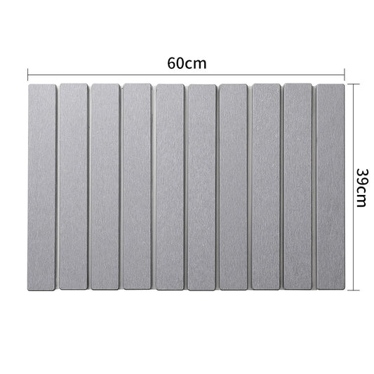 Collapsible Diatom Mud Bath Mat - Quick Dry, Non-Slip, Odor-Free Absorbent Pad(light grey)