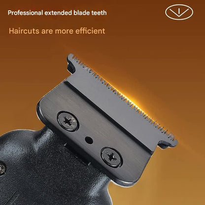 Professional Cordless Hair Clipper with Magnetic Motor - 9900 RPM, 180 Min Runtime, LCD Display & Dual Charging(gold)