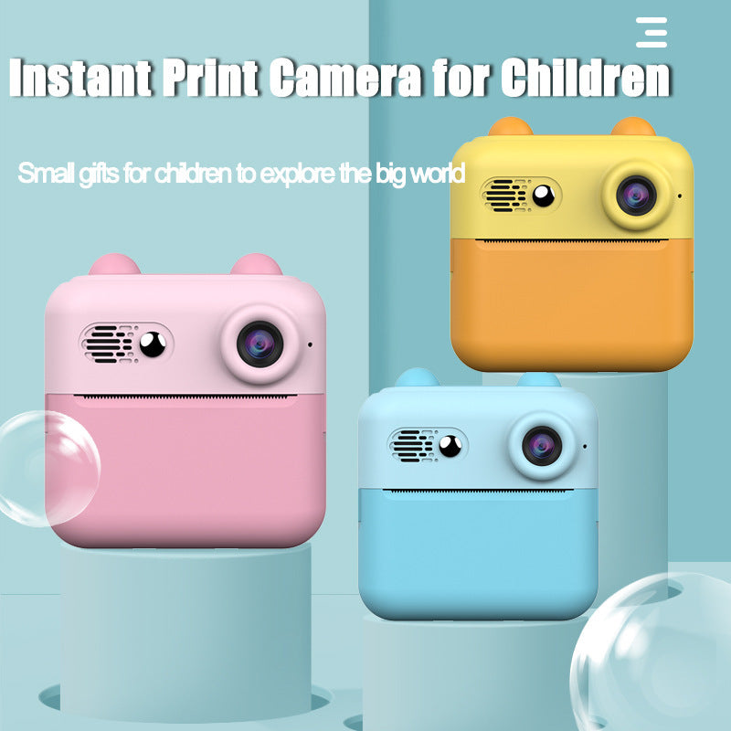 Kids Instant Print Digital Camera with 180°  Flip Lens - 24MP Photos, 720P Video & Doodle Fun(pink)
