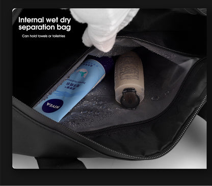 Large Capacity Travel Duffel Bag with Shoe Compartment & Wet Pocket - Multi-Purpose Gym & Weekend Bag(Green)