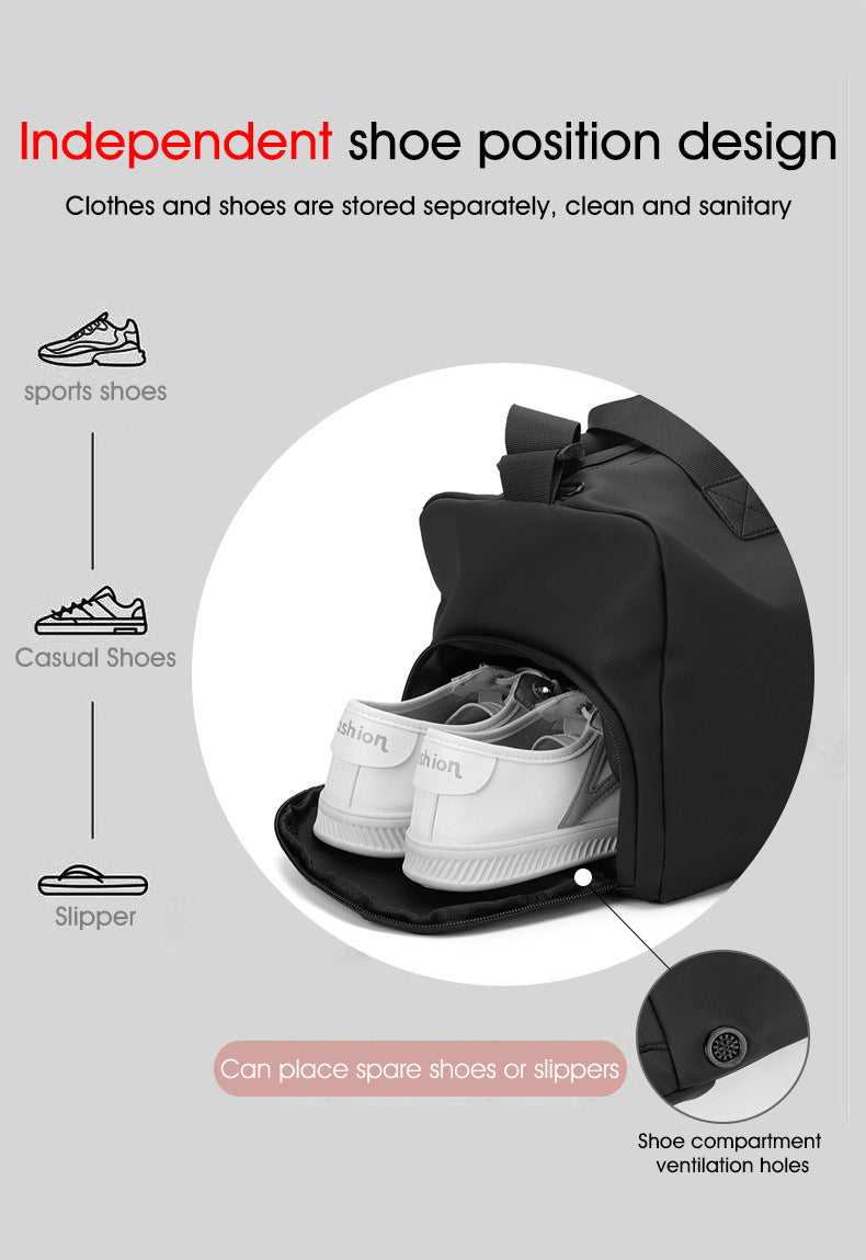 Large Capacity Travel Duffel Bag with Shoe Compartment & Wet Pocket - Multi-Purpose Gym & Weekend Bag(Green)