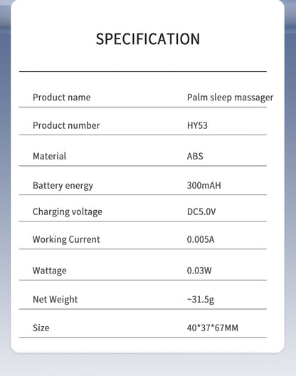Handheld Microcurrent Sleep Aid Device - USB Rechargeable Pulse Massager for Relaxation & Deep Sleep(White)