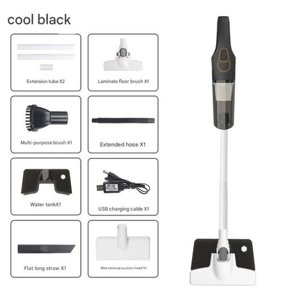 Cordless 2-in-1 Handheld & Stick Vacuum Cleaner with Detachable Water Tank & Dust Mite Remover(black)