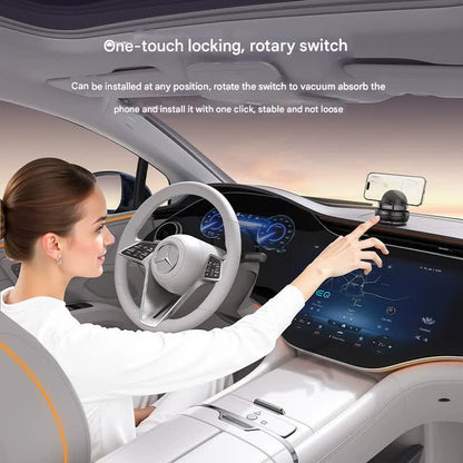 Universal Car Dashboard Phone Holder with Rotary Suction Cup & 360° Rotation(black)