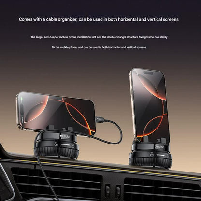 Universal Car Dashboard Phone Holder with Rotary Suction Cup & 360° Rotation(black)