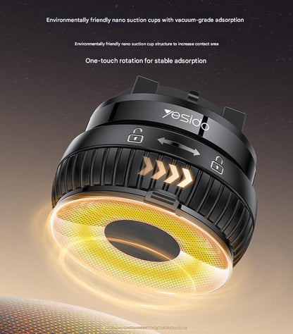 Universal Car Dashboard Phone Holder with Rotary Suction Cup & 360° Rotation(black)