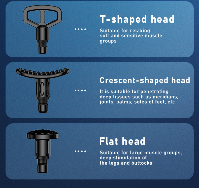 Professional Deep Tissue Percussion Massage Gun - 30 Speeds, 6 Heads & LCD Touch Screen(black)