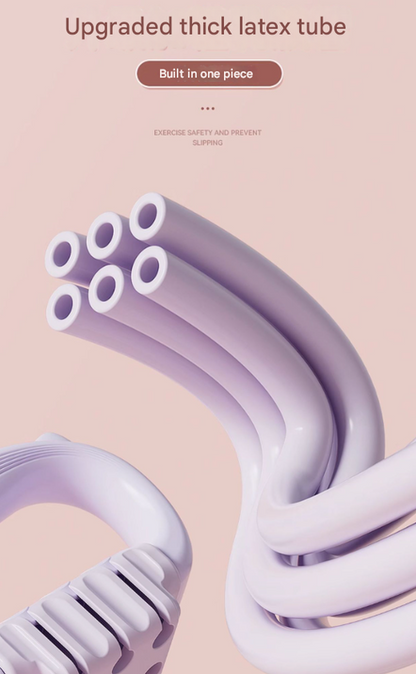 Green Adjustable Resistance Chest Expander with 6 Levels - Cute Cat Ear Puller for Full Body Workout