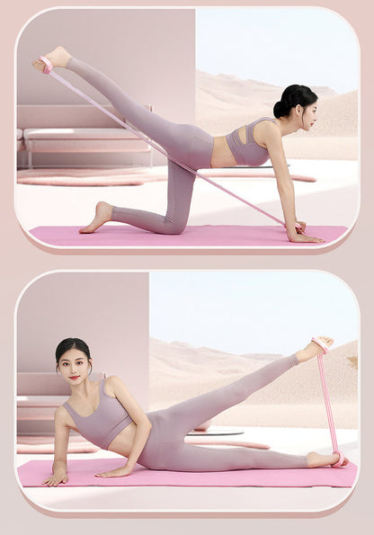 Green Adjustable Resistance Chest Expander with 6 Levels - Cute Cat Ear Puller for Full Body Workout