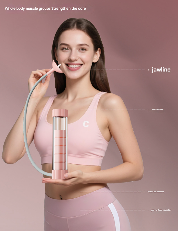 Blue Adjustable Breathing Exerciser & Respiratory Muscle Trainer - Lung Capacity, Core & Pelvic Floor Fitness Tool