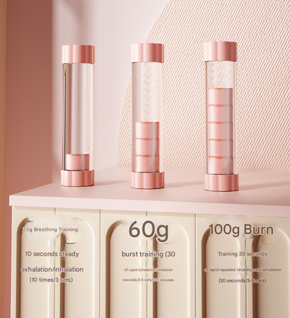 Blue Adjustable Breathing Exerciser & Respiratory Muscle Trainer - Lung Capacity, Core & Pelvic Floor Fitness Tool