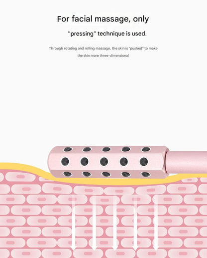 Black Germanium Stone Facial Roller - Uplifting & Sculpting Beauty Massager for Face and Body