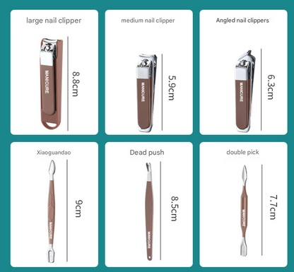 Pink Professional 13-Piece Manicure & Pedicure Set - Anti-Splash Carbon Steel Nail Clippers Kit with Compact Drawer Organizer