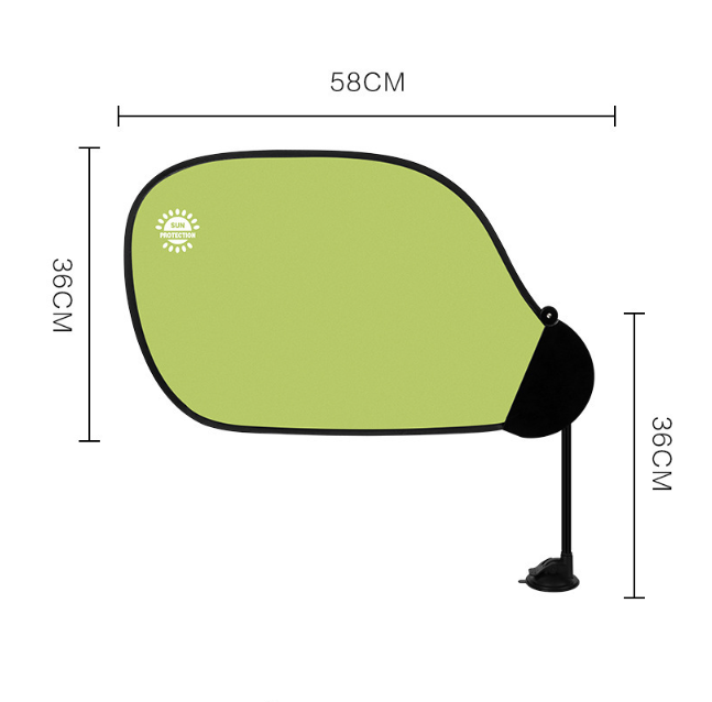 Universal Adjustable Car Window Sunshade - Flexible Arm with Suction Cup for Total Sun & Glare Protection