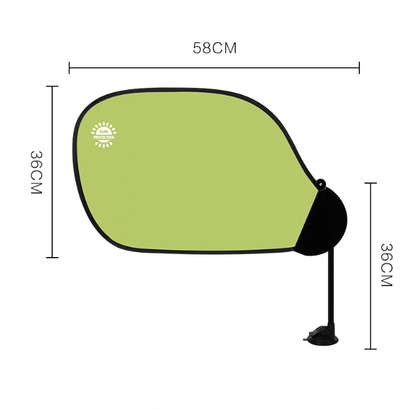 Universal Adjustable Car Window Sunshade - Flexible Arm with Suction Cup for Total Sun & Glare Protection