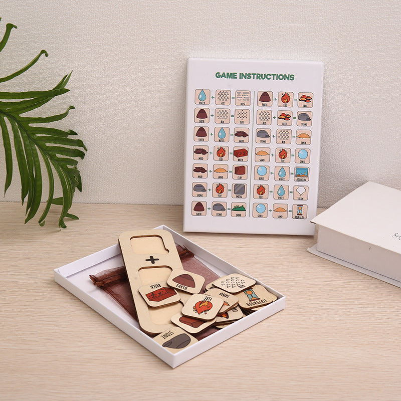 Wooden Mineral & Gemstone Educational Puzzle - Colorful Geology Toy for Kids