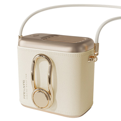 White Portable Fan for Outdoor, Waist Clip, and Desktop Cooling