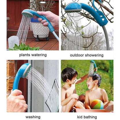 Orange USB Rechargeable Portable Shower Pump for Outdoors