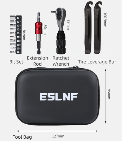 Compact Bicycle Ratchet Tool Kit With Tire Patch