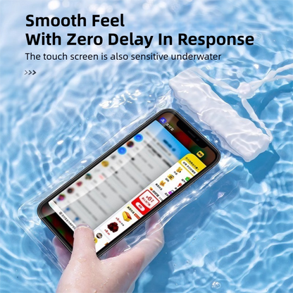 3-PCS White IPX8 Waterproof Phone Pouch(19×11 CM) - Universal Touch Screen & Underwater Photo Case for Swimming, Snorkeling, and Beach