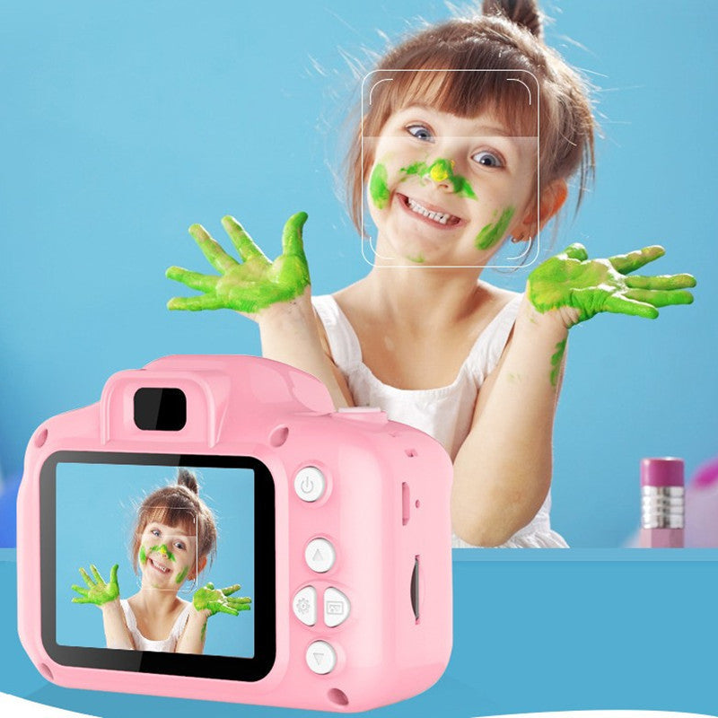 X2 Pink Single Lens Kids Cat Digital Camera - Multi-Functions With 20MP Interpolation, Photo & Multiple Filters, 1080P Video and Game