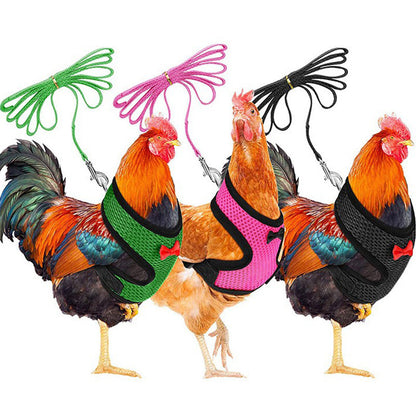 2-Pcs Green Adjustable Pet Harness with Leash – Breathable Mesh Design for Small Dogs, Cats, Chickens, Ducks & More | Anti-Escape, 360° Support, Lightweight & Comfortable in Australia(Size:XS)