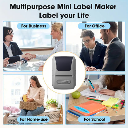 Black Portable Bluetooth Thermal Label Printer – Compact, Ink-Free Mini Label Maker for Home, Office, and Small Business Use in Australia