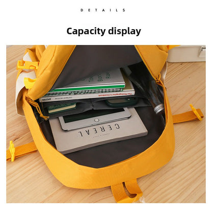 5 Piece Aesthetic School Backpack Set Pink Oxford Fabric Fits 14 Inch Laptop