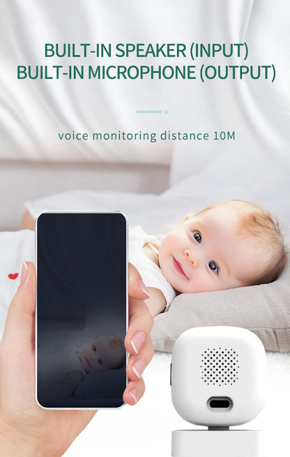 White Smart Indoor Security Camera 3MP HD WiFi Wireless Monitor with Night Vision Two-Way Audio & Motion Detection Ideal for Baby Pet & Home Office