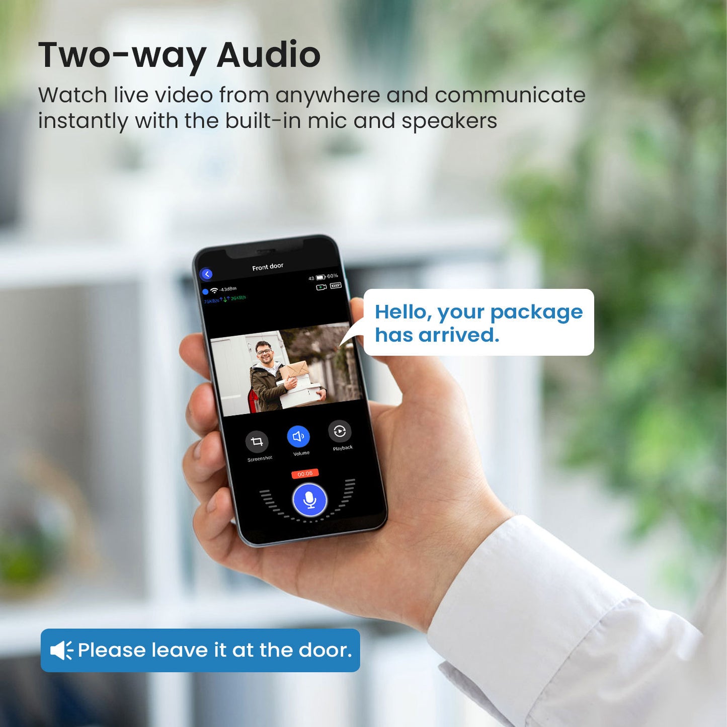 M50 Beige 1080P Wireless Video Doorbell Camera with USB Chime Smart WiFi Security System 2-Way Audio Night Vision Motion Detection IP65 Waterproof