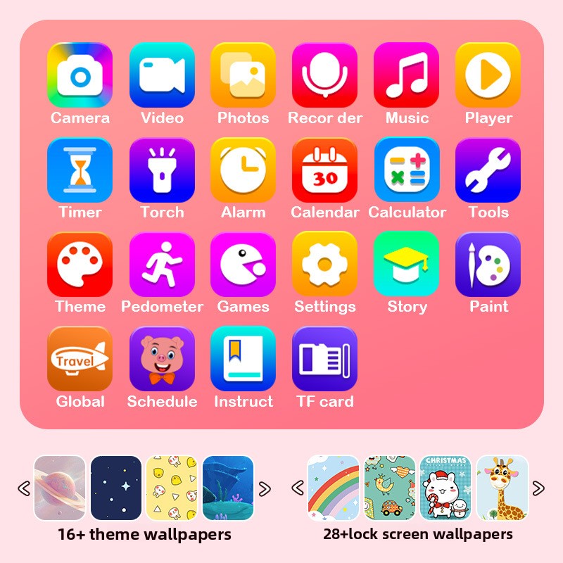 Kids Smart Phone Toy with Dual Camera and IPS Touch Screen Blue Dinosaur Silicone Case Educational Games MP3 Music Player 512MB Card Included Ideal Gift for Boys