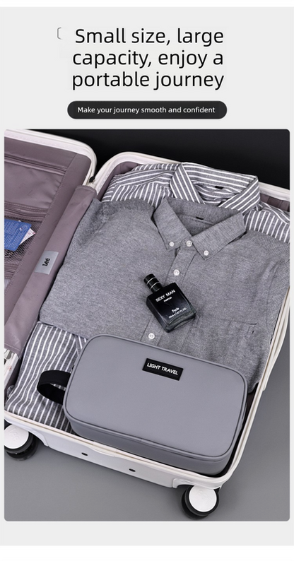 Large Waterproof Men's Toiletry Bag 3-Layer Travel Dopp Kit with Wet Dry Separation Portable Shower Organiser for Gym Business & Holiday Black