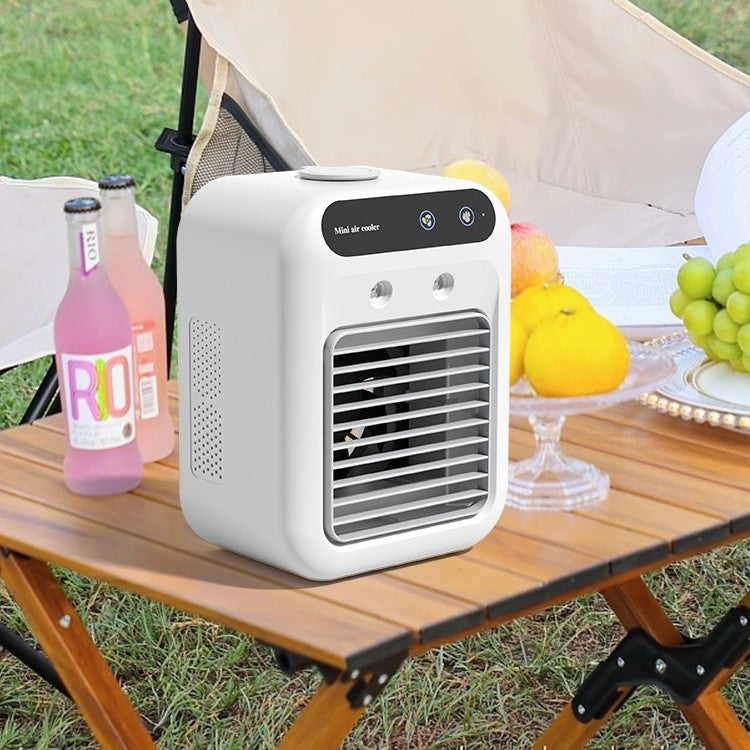 Portable 500ml Large-Capacity Air Cooler Fan - 9-Blade Strong Wind & Wide-Angle Oscillation, Easy Top-Fill Desktop Evaporative Humidifier