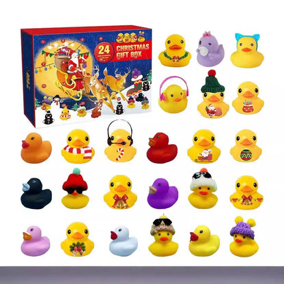 Christmas Rubber Duck Advent Calendar - 24 Days Countdown with Giraffe Themed Mini Duck Toys (Blind Box)