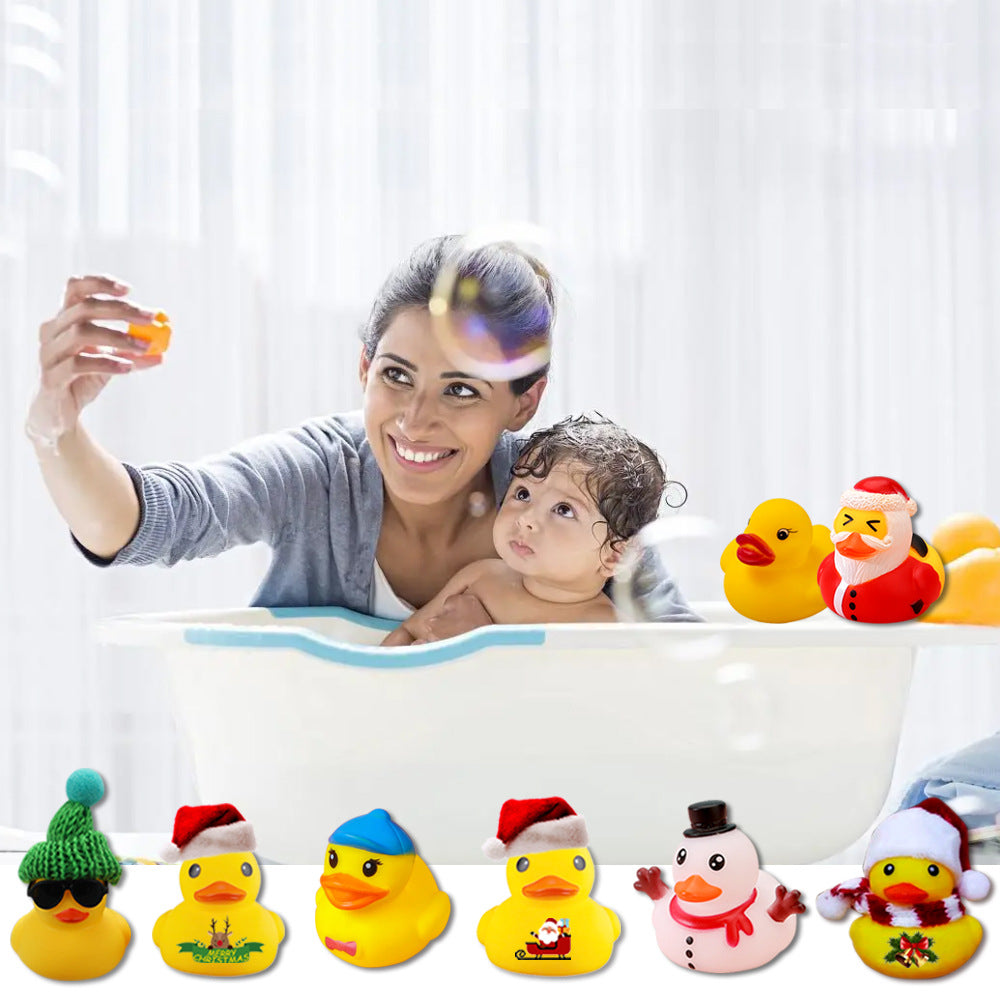 Christmas Rubber Duck Advent Calendar - 24 Days Countdown with Giraffe Themed Mini Duck Toys (Blind Box)