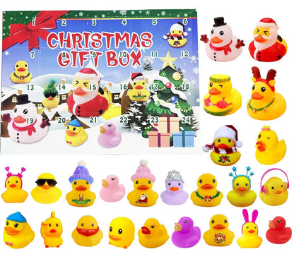 Creative Christmas Rubber Duck Advent Calendar - 24 Unique Festive Mini Duck Bath Toys (Blind Box)