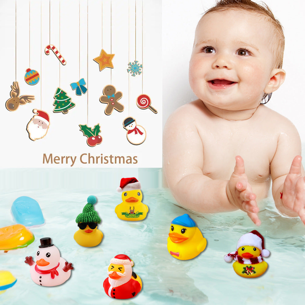 Creative Christmas Rubber Duck Advent Calendar - 24 Unique Festive Mini Duck Bath Toys (Blind Box)