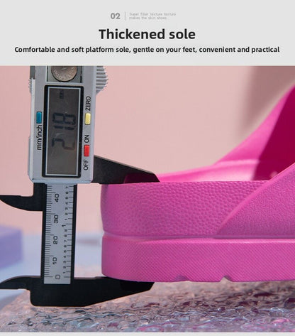 #40 Pink Thick Sole Buckle Slide Sandals(Fits Foot L 23 CM) - EVA Comfortable & Non-Slip Birkenstock Style Sandals for Casual Wear