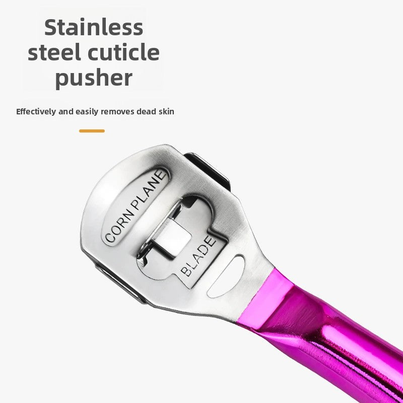 2-Pack Stainless Steel Foot Planer and Callus Remover - Professional Pedicure Tool for Dead Skin and Hard Calluses (Sliver)