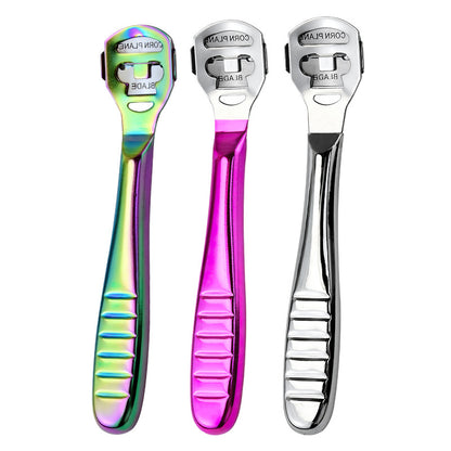 2-Pack Stainless Steel Foot Planer and Callus Remover - Professional Pedicure Tool for Dead Skin and Hard Calluses (Sliver)