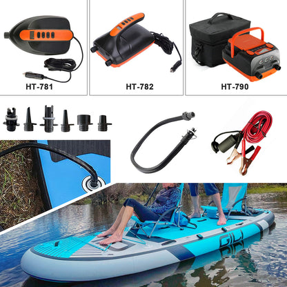 Electric & Battery Powered  HT-790 High Pressure SUP Electric Air Pump 12V DC Paddle Board 16/20PSI Auto-Off