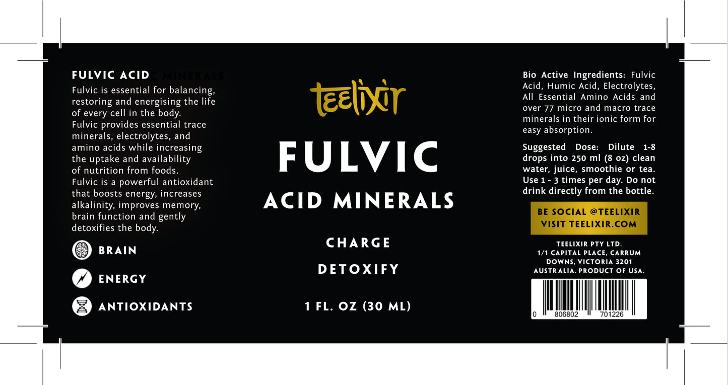 Teelixir Fulvic Acid Minerals (Liquid)