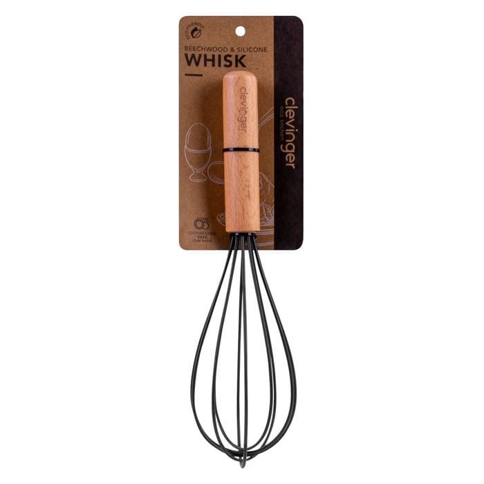 2pcs Beechwood & silicone whisk charcoal