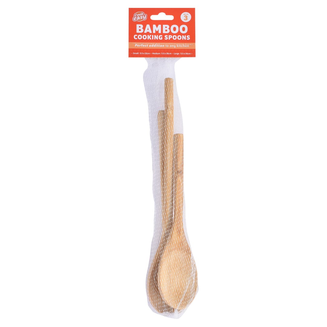 3pc Bamboo Cooking Spoon Set