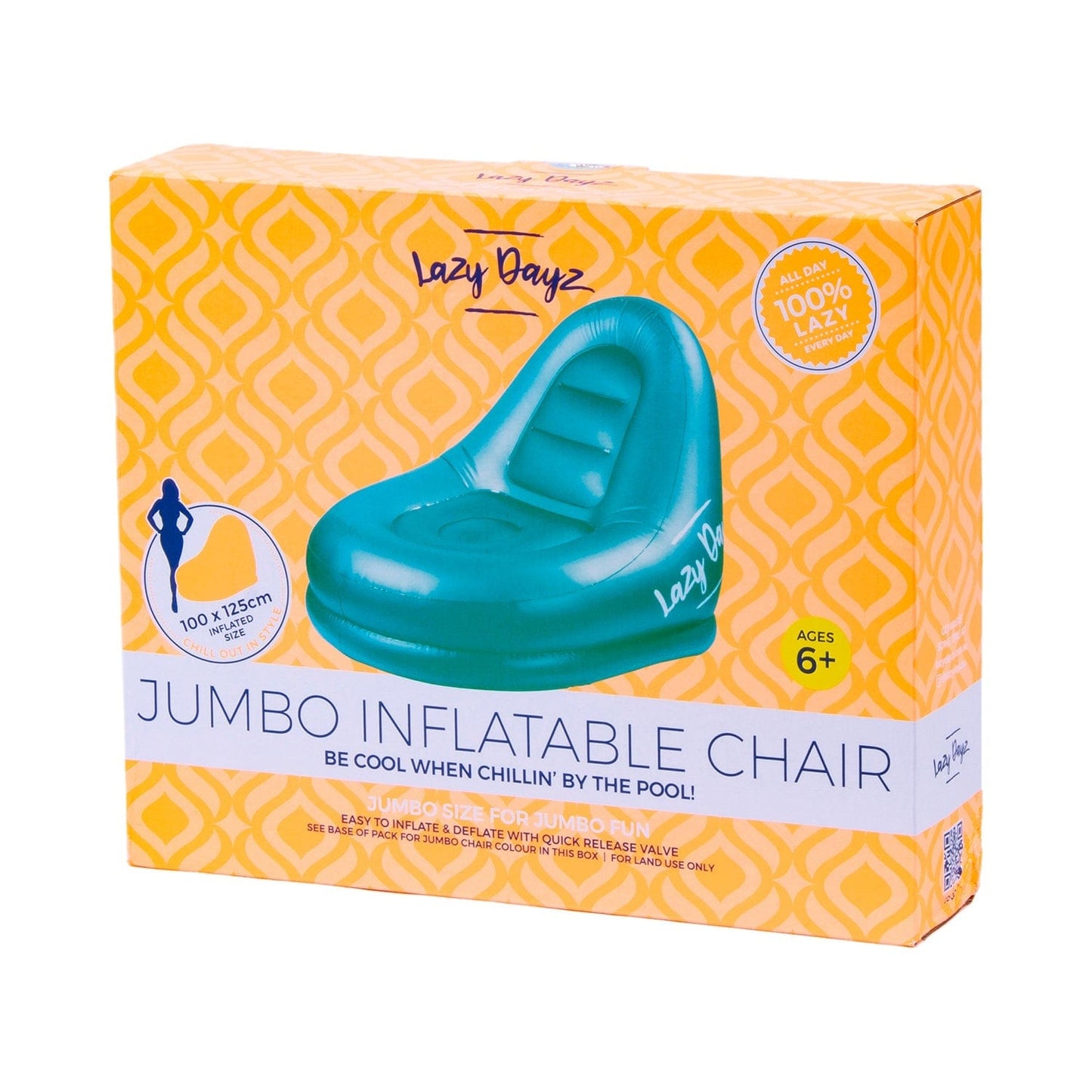 Lazy Dayz Jumbo Inflatable Chair - Teal