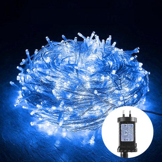 600 Low Voltage Bluetooth Control LED Icicle Fairy Lights 8 Function Christmas Decoration Blue