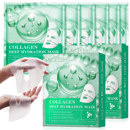 collagen Real Deep Facial Sheet Mask for Women Deep Moisturizing Overnight Sleeping