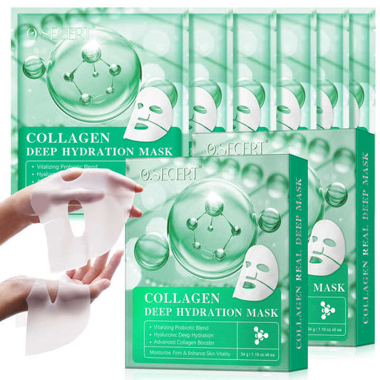 collagen Real Deep Facial Sheet Mask for Women Deep Moisturizing Overnight Sleeping