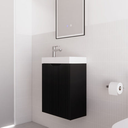 450*250*550mm Vienna Matt Black Wall Hung Mini Vanity