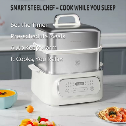 Hoper Layer Multifunctional Three-layer Stainless Steel Steamer AU Modeal
